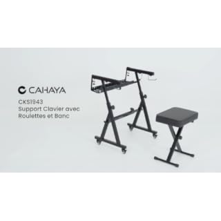 CAHAYA Support Clavier en Z avec Banc, Support Piano Numérique Réglable - Les Beatles, Paul McCartney, John Lennon, RIngo Starr, George Harrison
