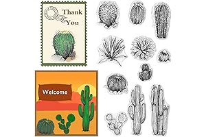 Threetols Cactus Stamp Perfect for Card Making and Scrapbooking