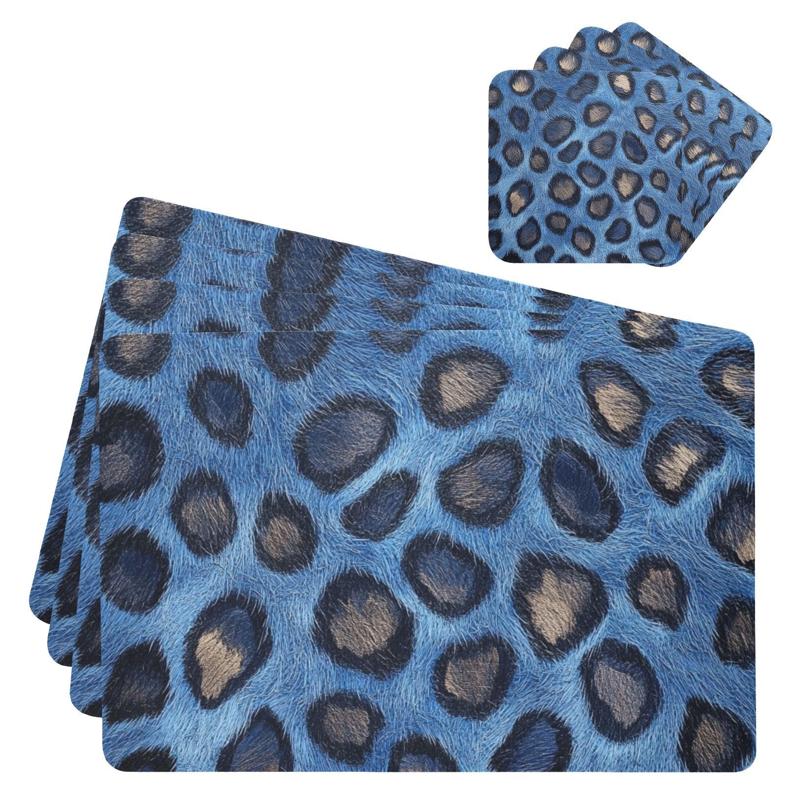 Peau de léopard bleu en tissu velours d'ameublement doux