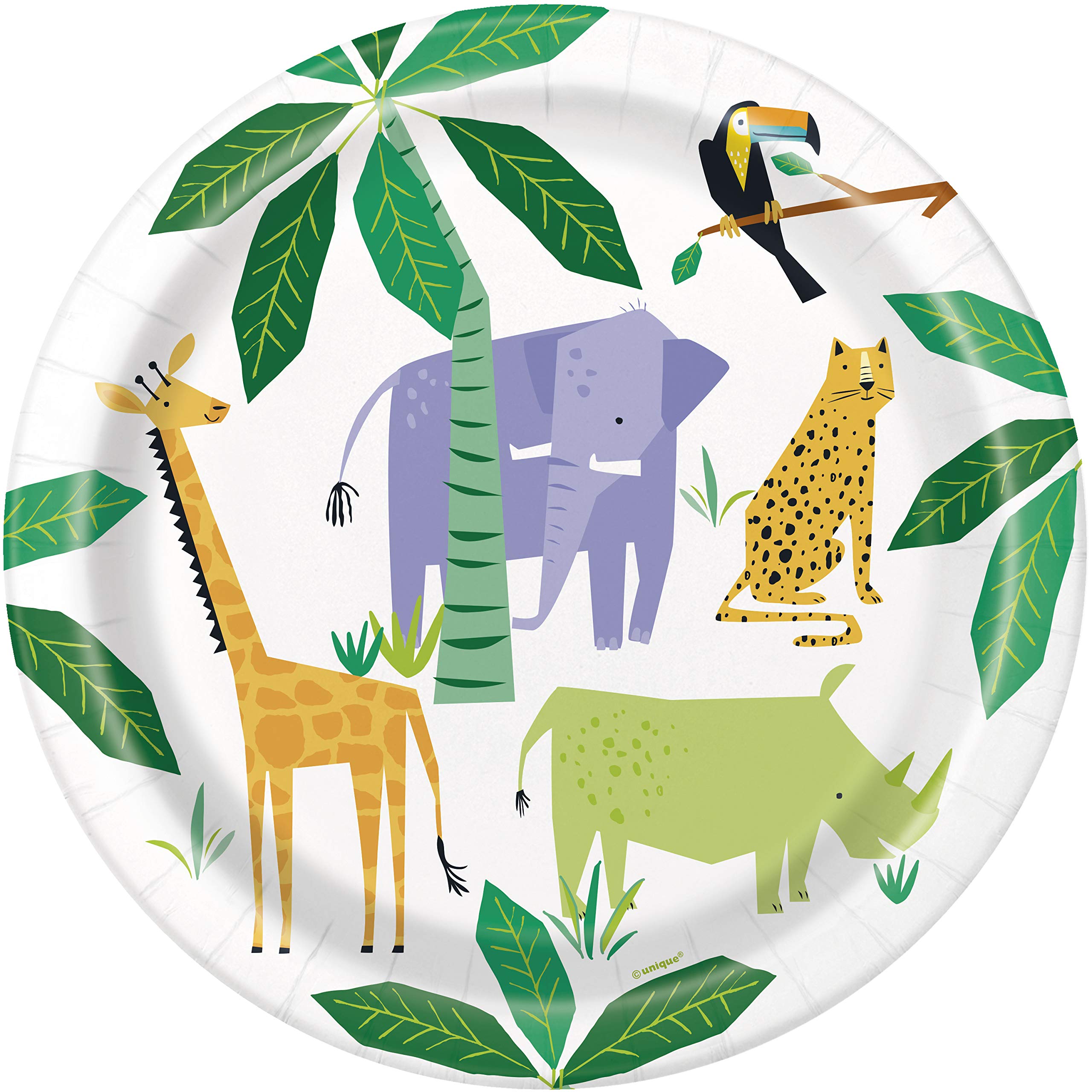 Unique 78359 Safari Animals Birthday Foil Balloon | 1 Pc, Multicolour