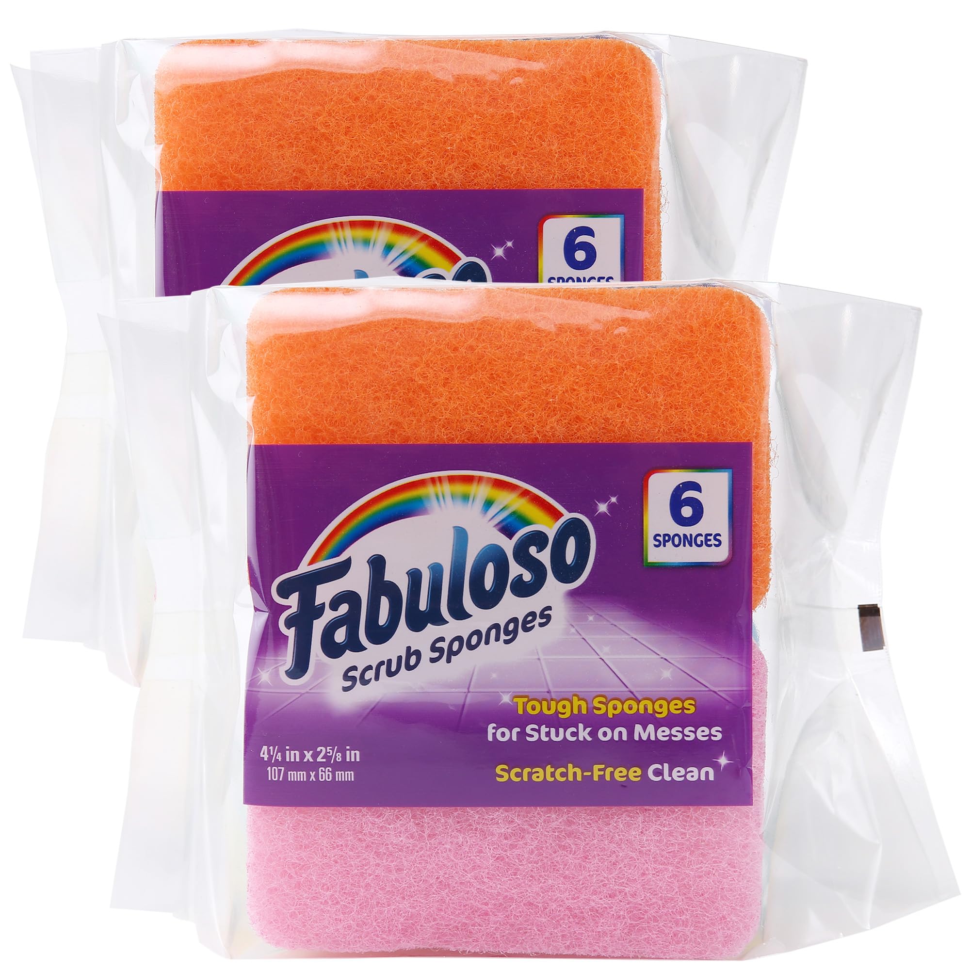 Scratch-Free Kitchen Sponges - Purple 2-Pack -18 Scratch-Free Kitchen Sponges - Purple 2-Pack -18