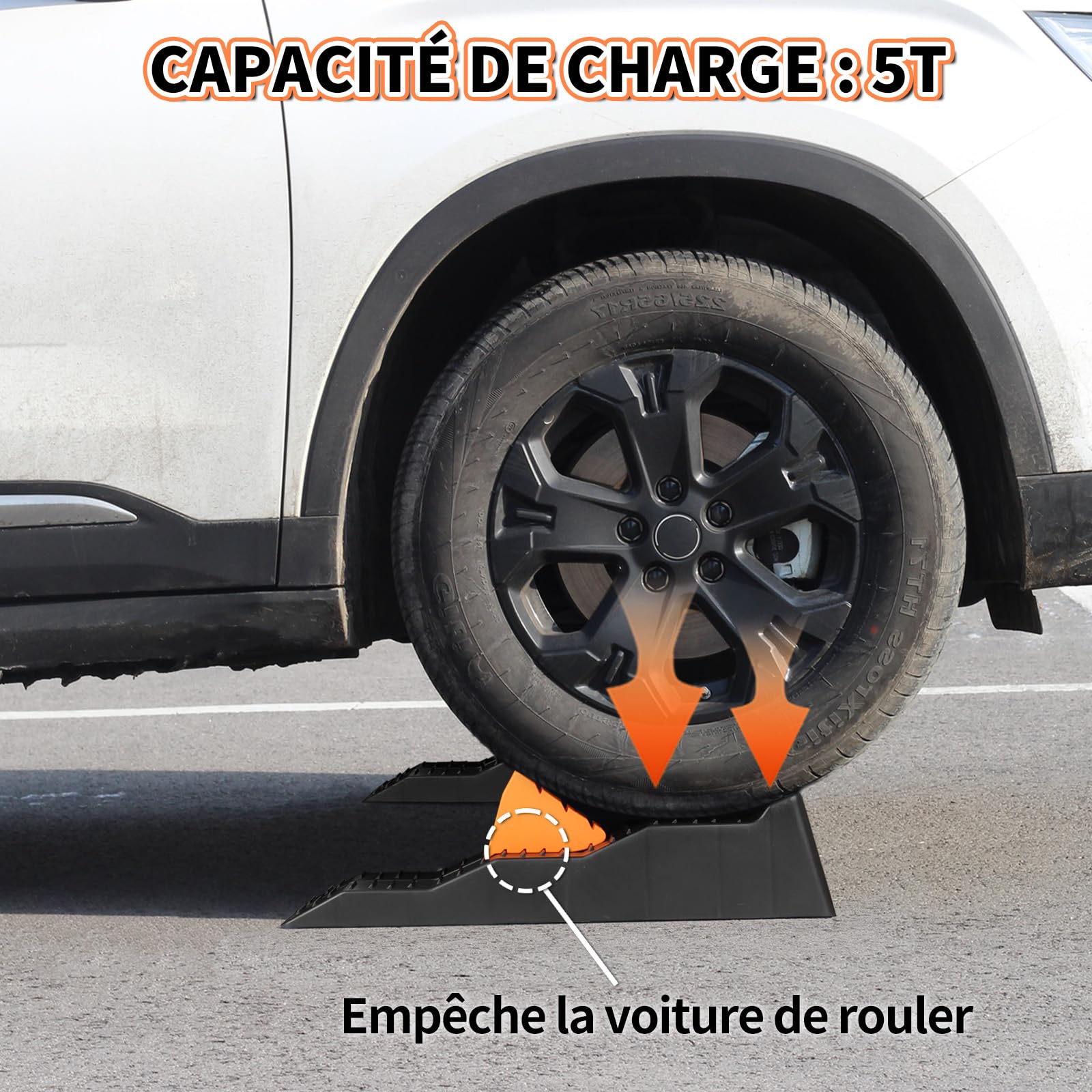 OULEME Cales d'accès pour camping-car [lot de 2], Cales stables avec verrouillage par carte, Cales de marche antidérapantes, pour caravane, camping-car & remorque (<5t)