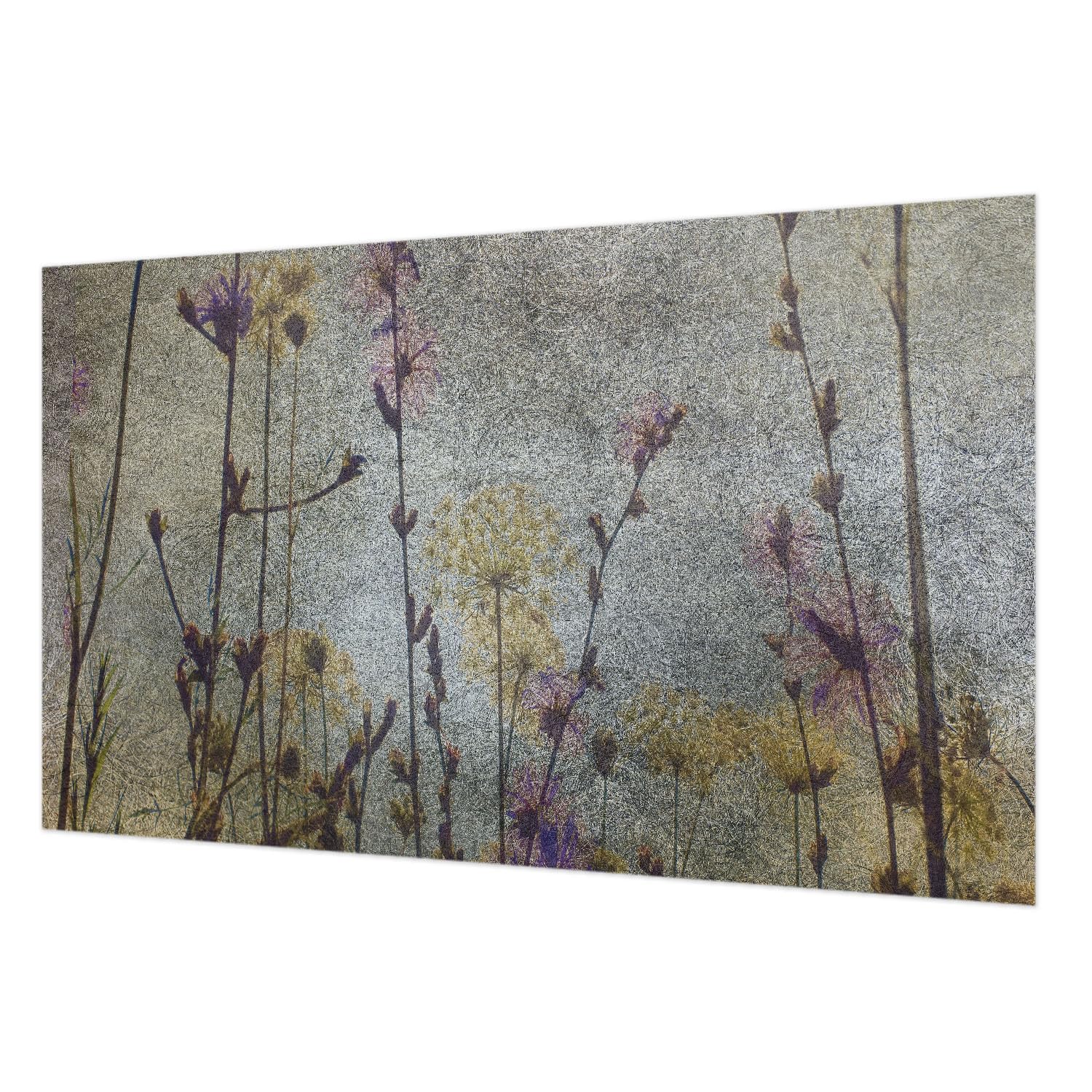 Papier peint fleurs sauvages pour salon et chambre : grand format 416x254cm
