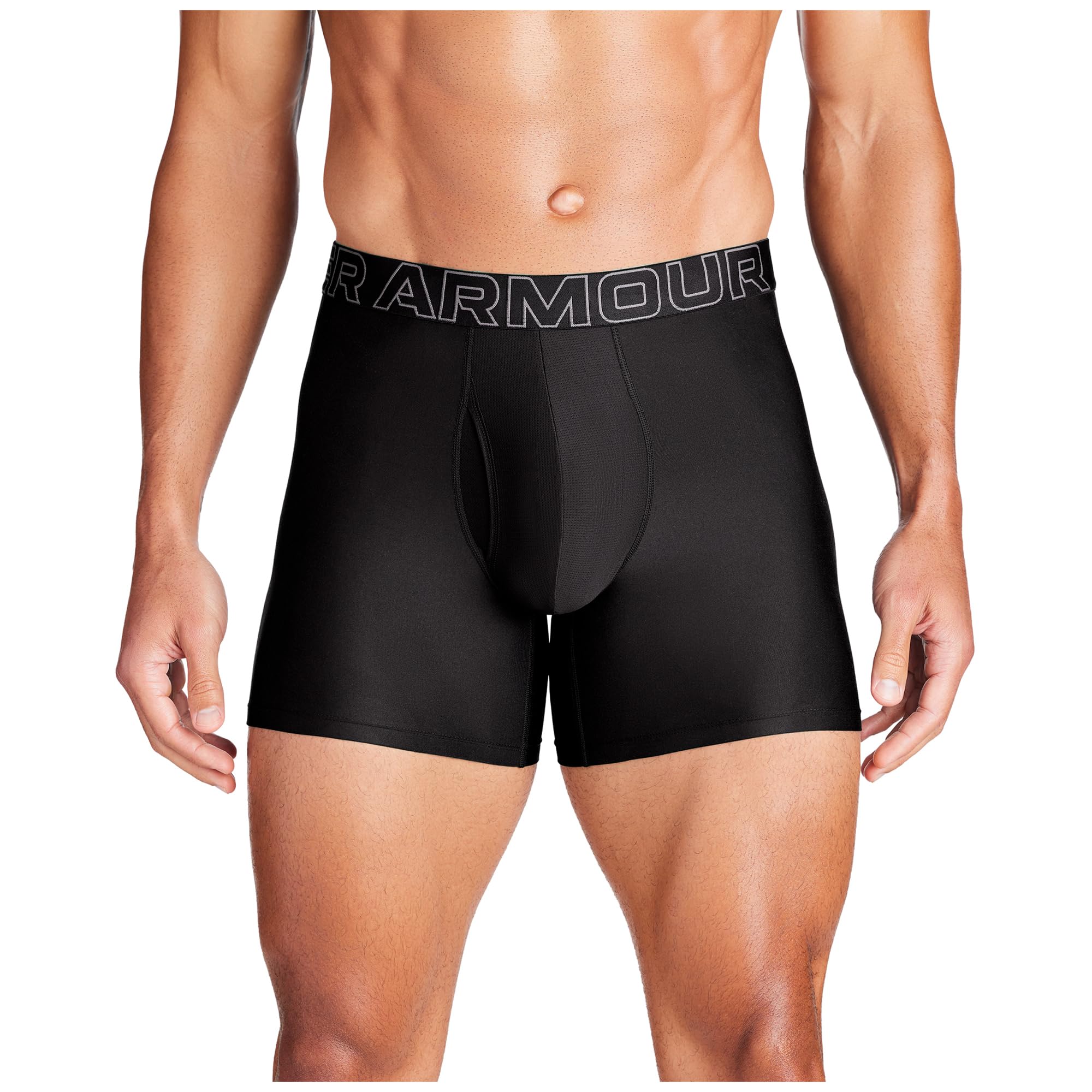 Under Armour Pack de 3 Bóxers Tech Performance para Hombre, Largo de Pierna de 15 cm – Transpirable, Absorbe la Humedad, Tacto Suave, Comodidad Todo el Día