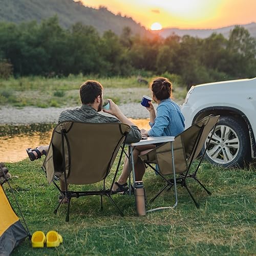 Miniatura 7 de TOBTOS Silla de camping portátil, soporta hasta 330 libras, silla plegable ligera para campamento al aire libre, viajes, playa, picnic, senderismo,