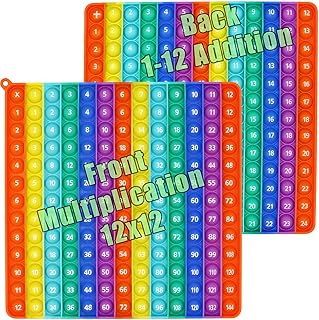 Multiplication Pop it, Number Pop it, Addition Pop it, Letters and Numbers Pop it, Learn with Pop Fidget Toy, Best Educational for Teaching, Best Toy for Play (Big Size Multiplication 12x12)