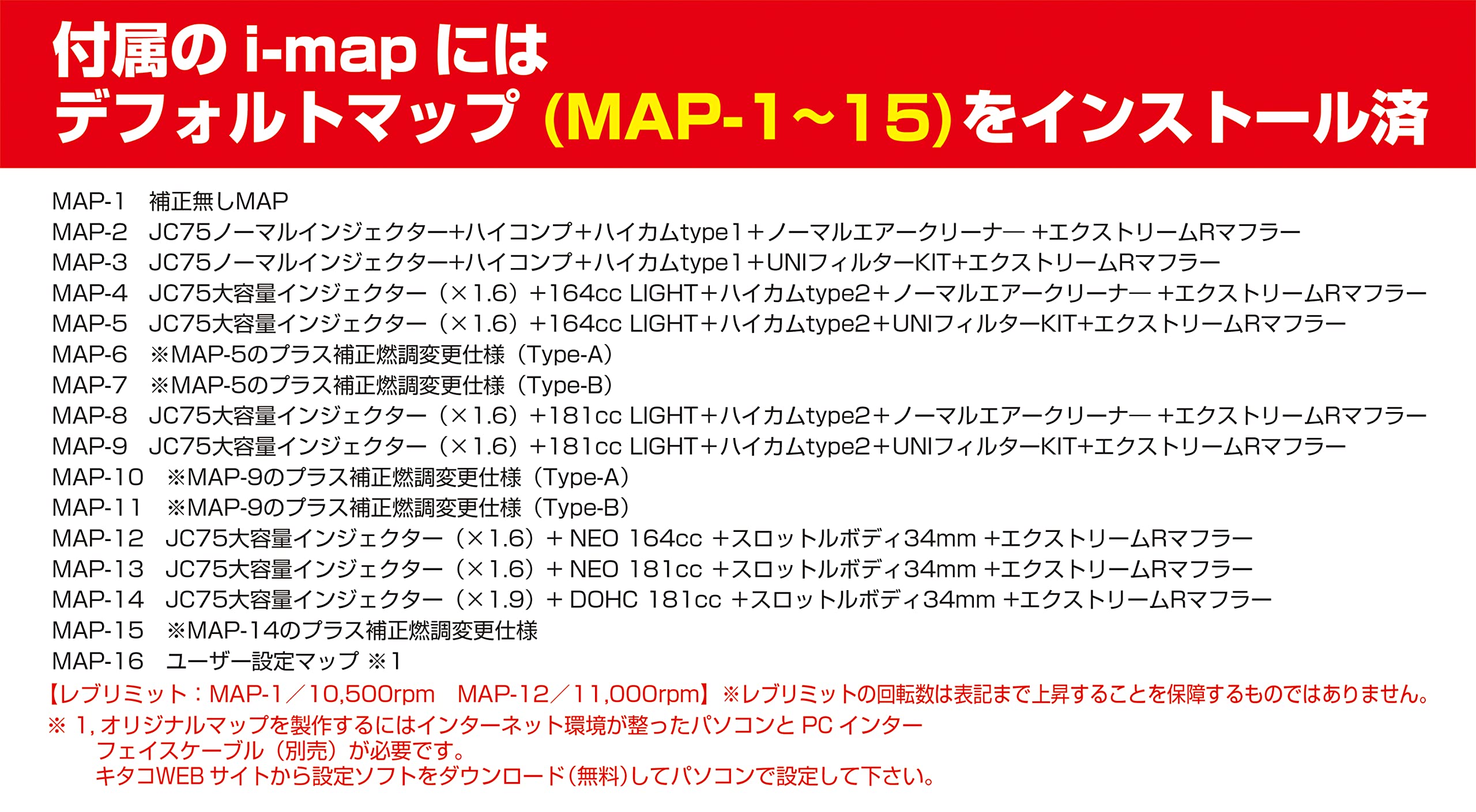 Amazon | キタコ(KITACO) I-MAPフィードバックキャンセラーセット
