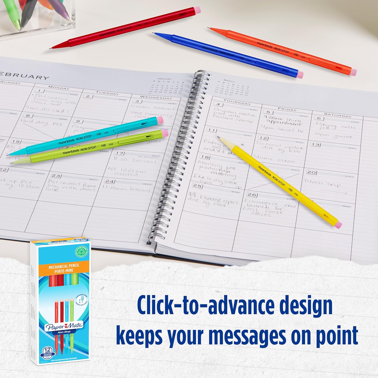 Paper Mate & Sharpie Pens & Marker Set | Stationery Supplies | Ballpoint PensHighlightersPermanent Markers Mechanical Pencils & Correction Tape | Perfect for Small Offices & School | 124 Count
