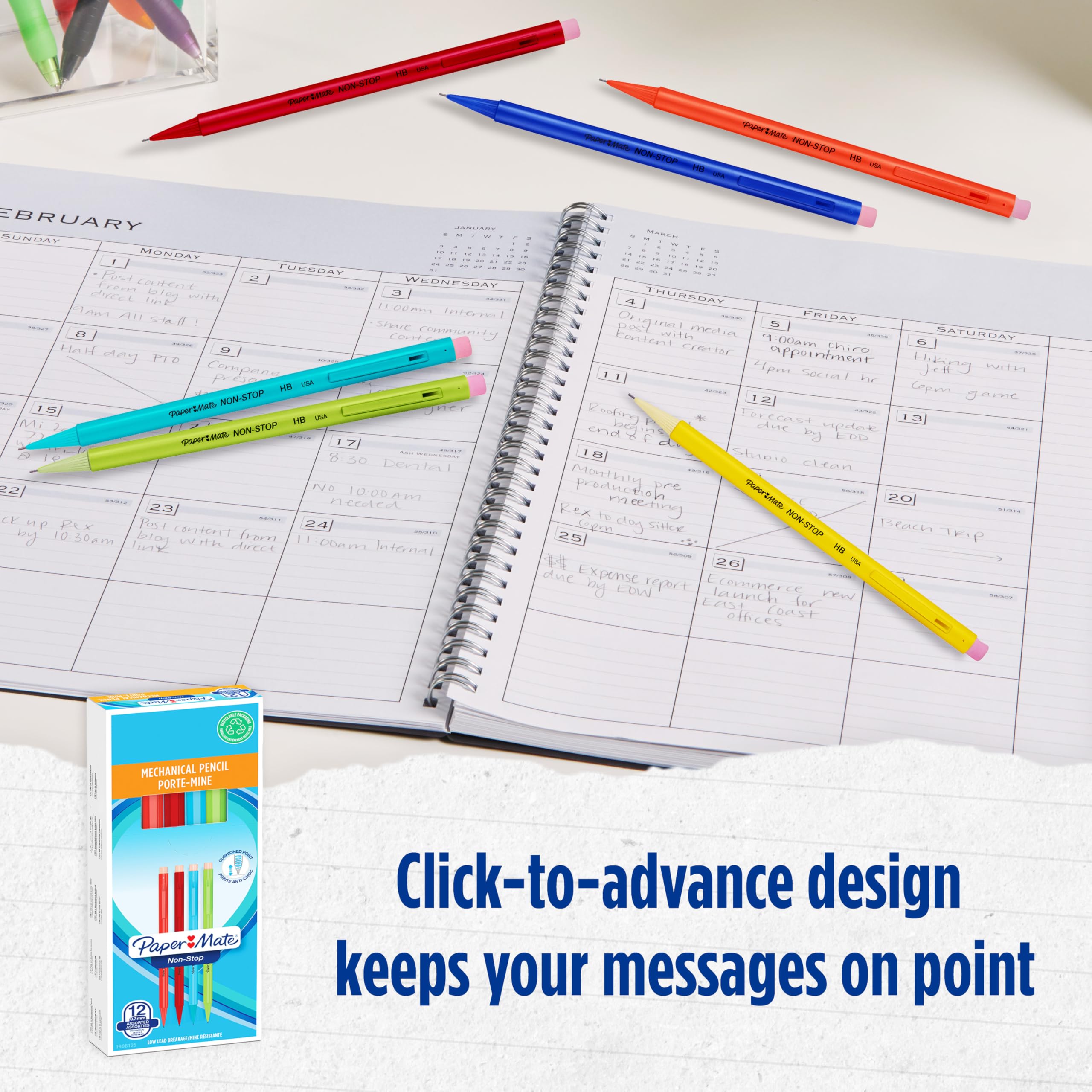 Paper Mate & Sharpie Stifte & Marker Set | Schreibwaren | KugelschreiberTextmarkerPermanentmarkerDruckbleistifte & Korrekturband | Perfekt für Schule & Büro | 124 Stück
