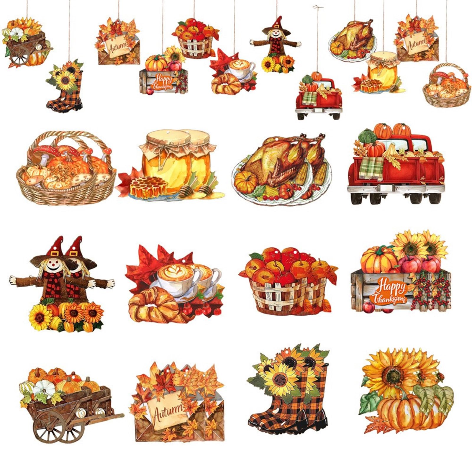 Kalttoy Mz796 Fall Wood Wall Hangings Pendants Eye Catching Wood Hangings Ornament Home Decors For Thanksgiving Celebration Fall Wall Pendants