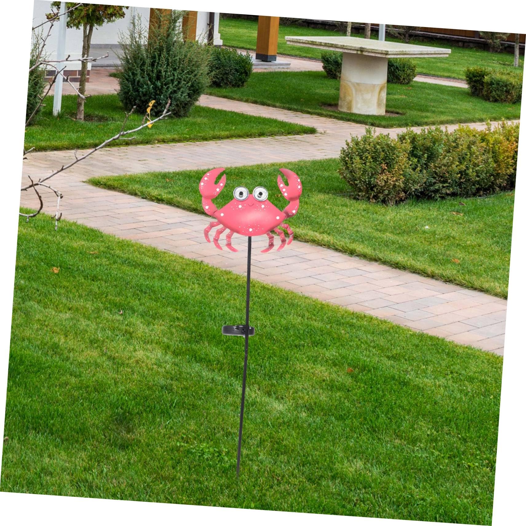 Lampada da Giardino Solare Forma di Granchio LED Energia Solare per Esterni Risparmio Energetico Facile Installazione Decorazione Creativa per Patio e Prato