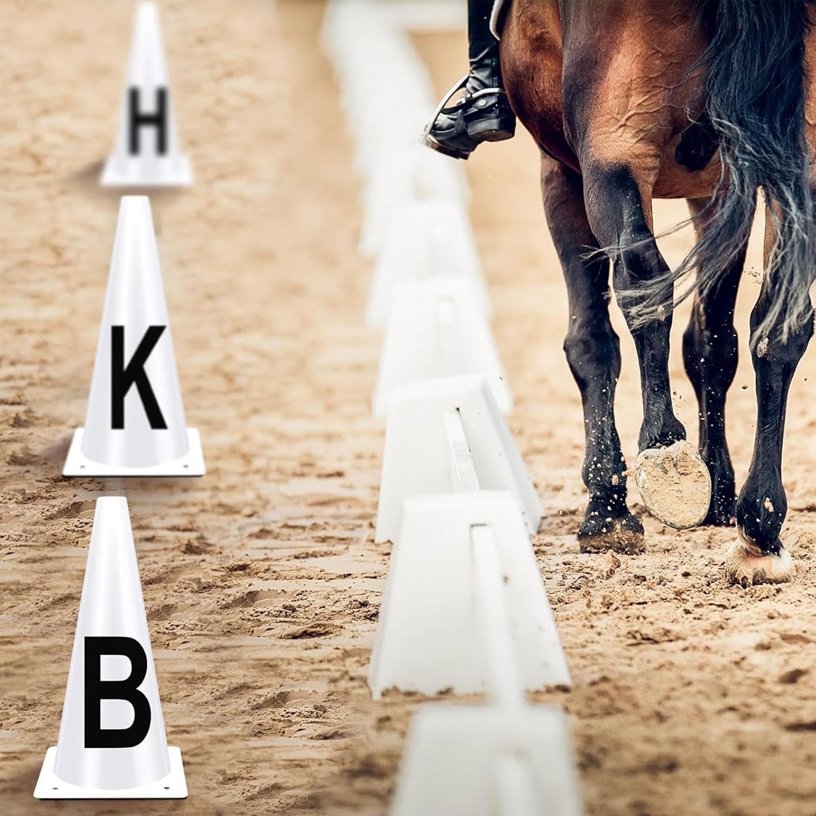 Coni Per Addestramento Forniture Equestri | Segnalini Dressage Con Lettere Per Addestratori Organizzatori Gare Lavoro A Terra Affondo Cavaletti Lavoro Con Pali Esercizi