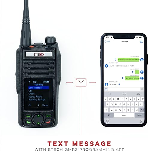 Miniatura 4 de BTECH GMRS-PRO IP67 - Radio bidireccional impermeable GMRS con Bluetooth y GPS, programable por aplicación, repetidor GMRS, con receptor de escaneo