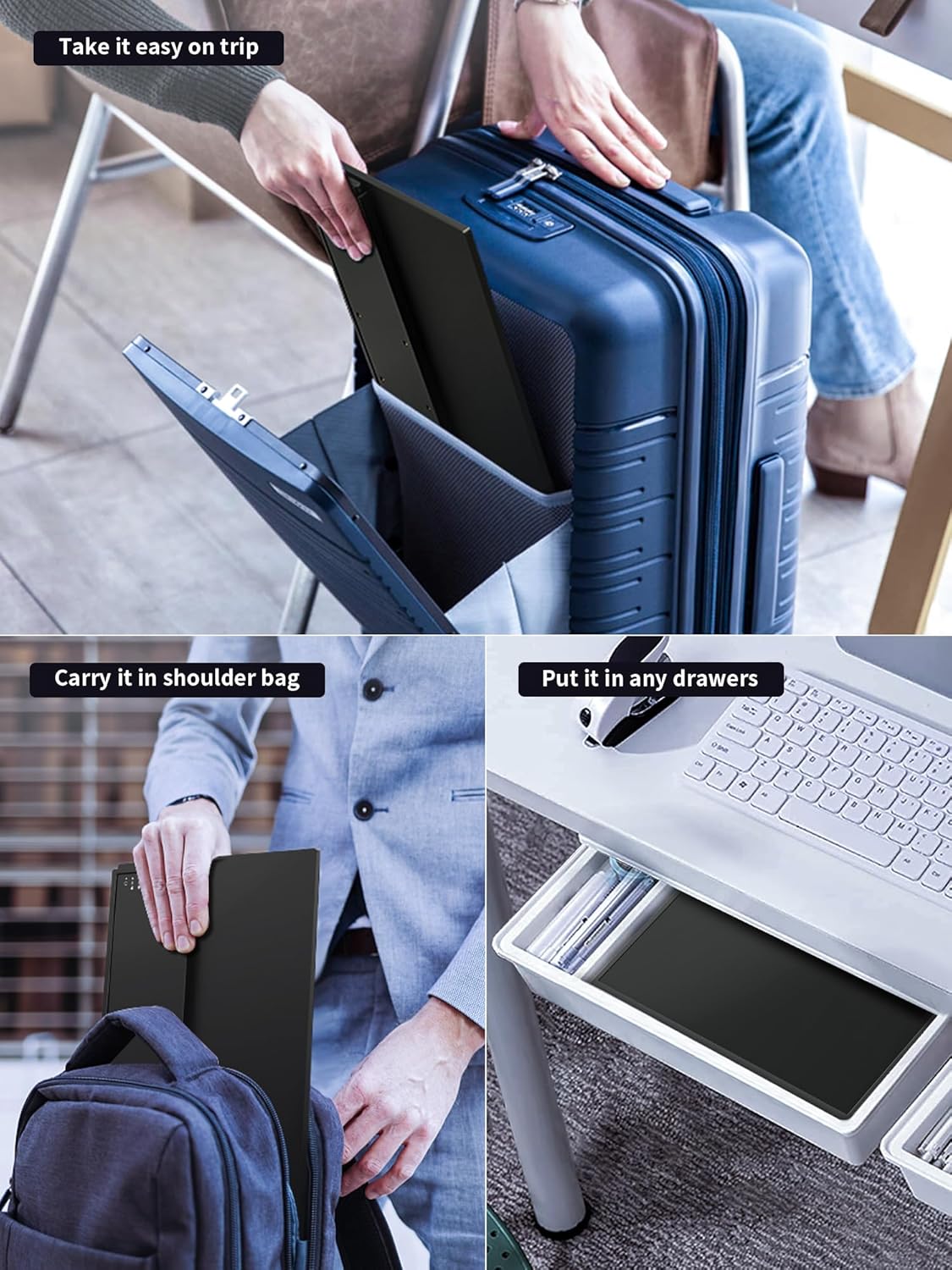 MAGICRAVEN Portable Monitor 18.5 inch 100% sRGB 1080P Portable Laptop Screen, Speakers, Frameless IPS HDR Gaming Monitor USB-C HDMI Travel Monitor - Image 3