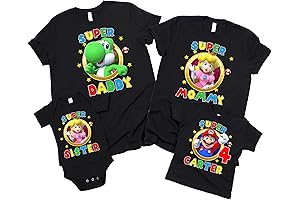 Custom Super Mario Family Matching Shirts