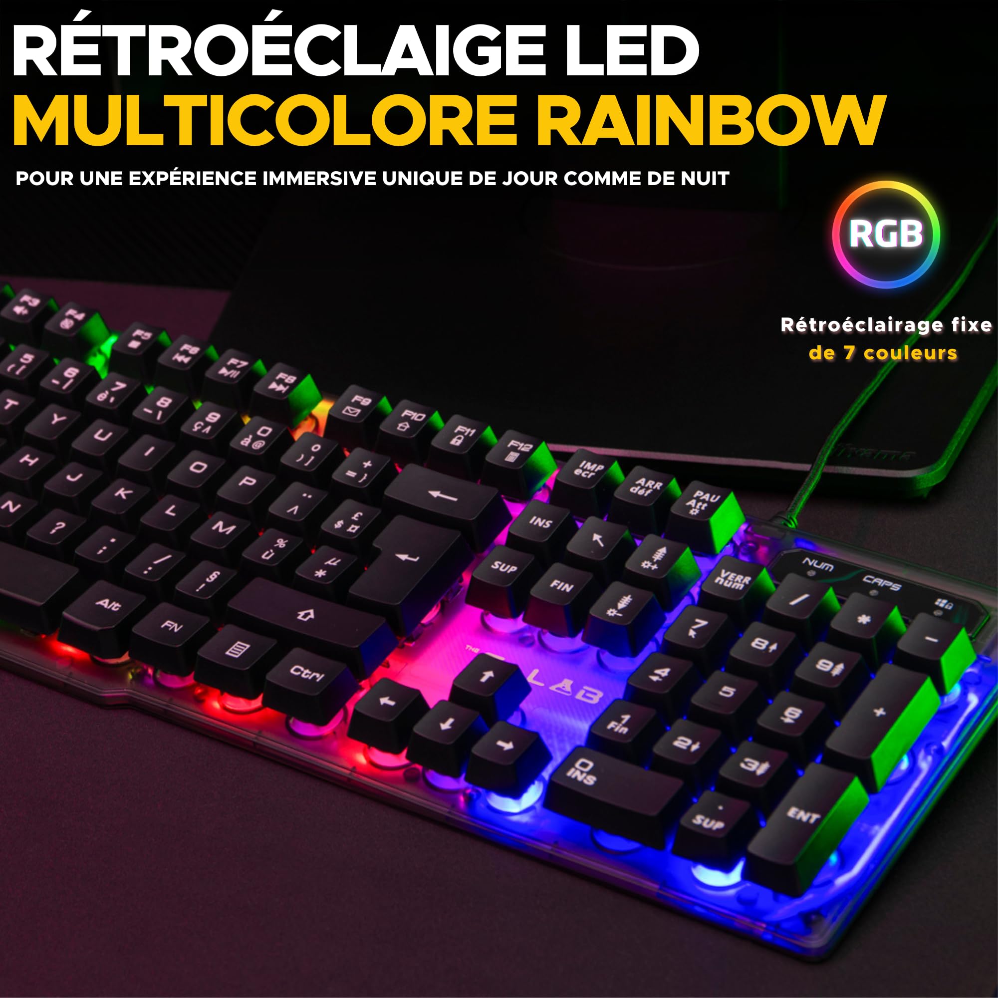 The G-Lab – Keyz Neon – High Performance Gaming Keyboard – Ultra