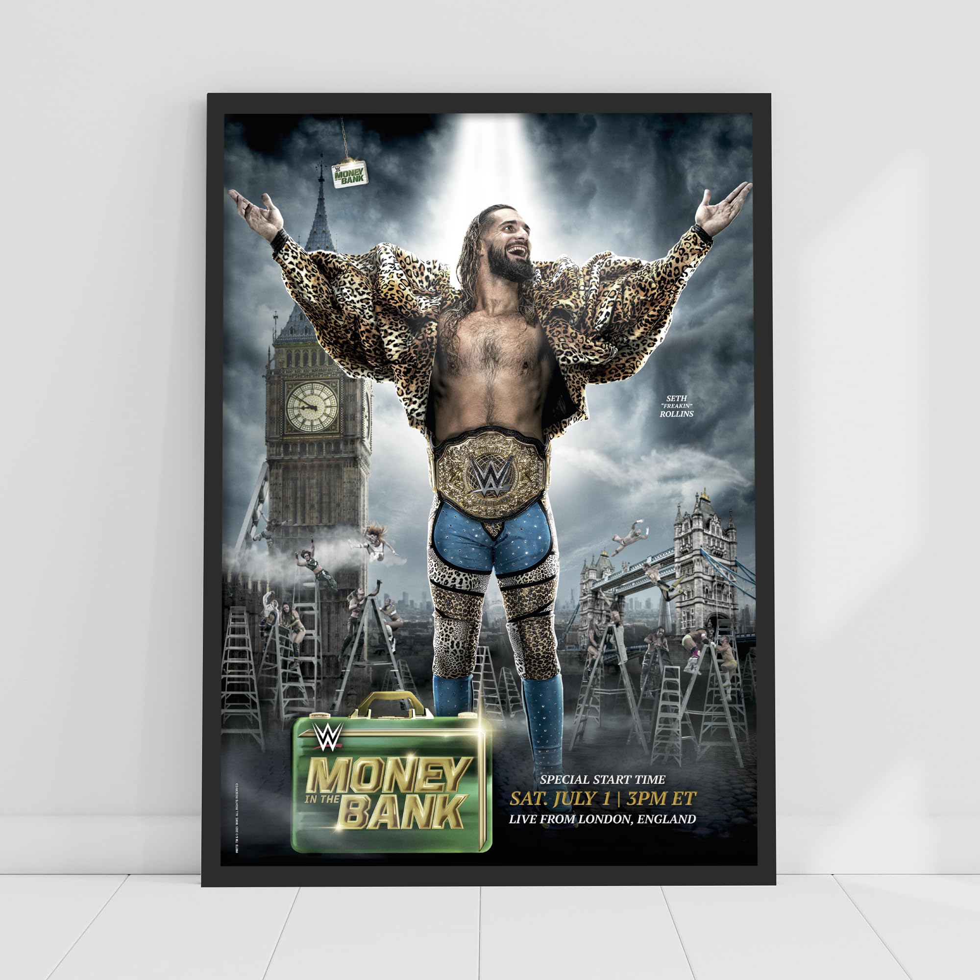 WWE Print - Money In the Bank Seth Rollins Poster Wrestling Wall Art (29.7cm x 42cm - A3)