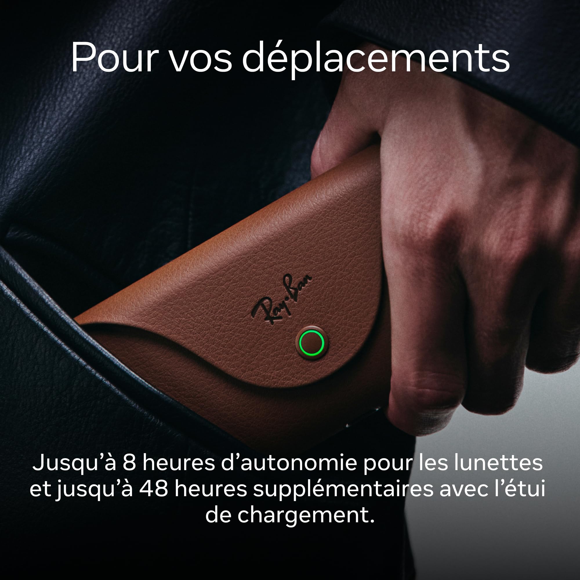 Ray-Ban Meta (Gen 2) Headliner Lunettes IA pour Homme et Femme — Ajustement Pont Bas — Caméra 12 MP, Meta IA — Autonomie 2X — Noir Brillant/Verres Transitions® de Transparent à Vert Graphite