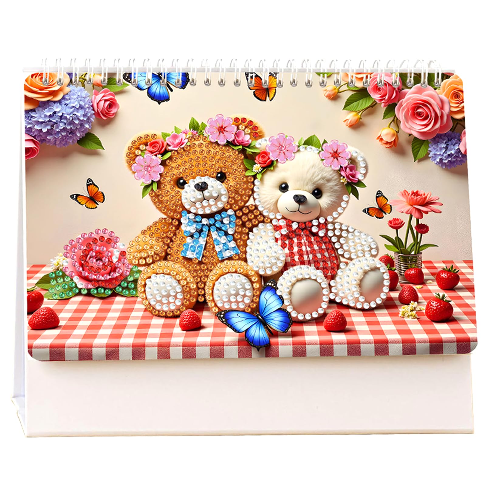 Little Bear 2027 DIY Paper Calendar Set Special Shaped Drill Monthly Flip