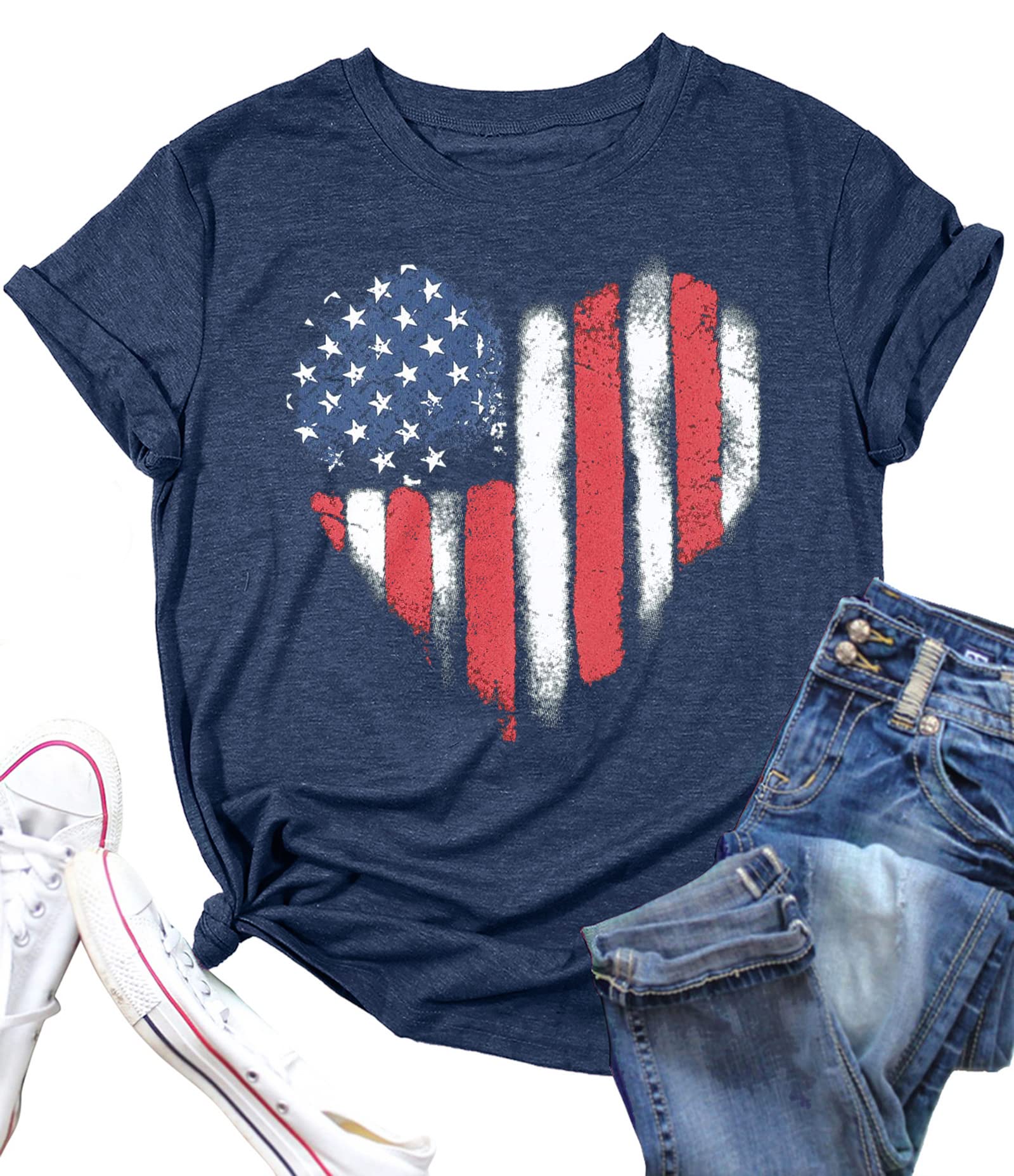 VVNTY Patriotic Heart Shirt