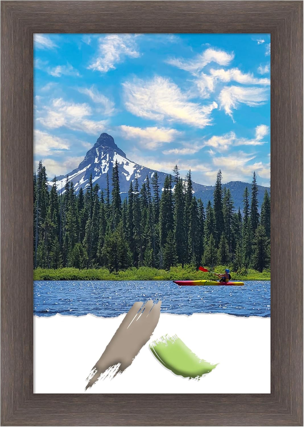 Amanti Art Hardwood Chocolate Wood Picture Frame Opening