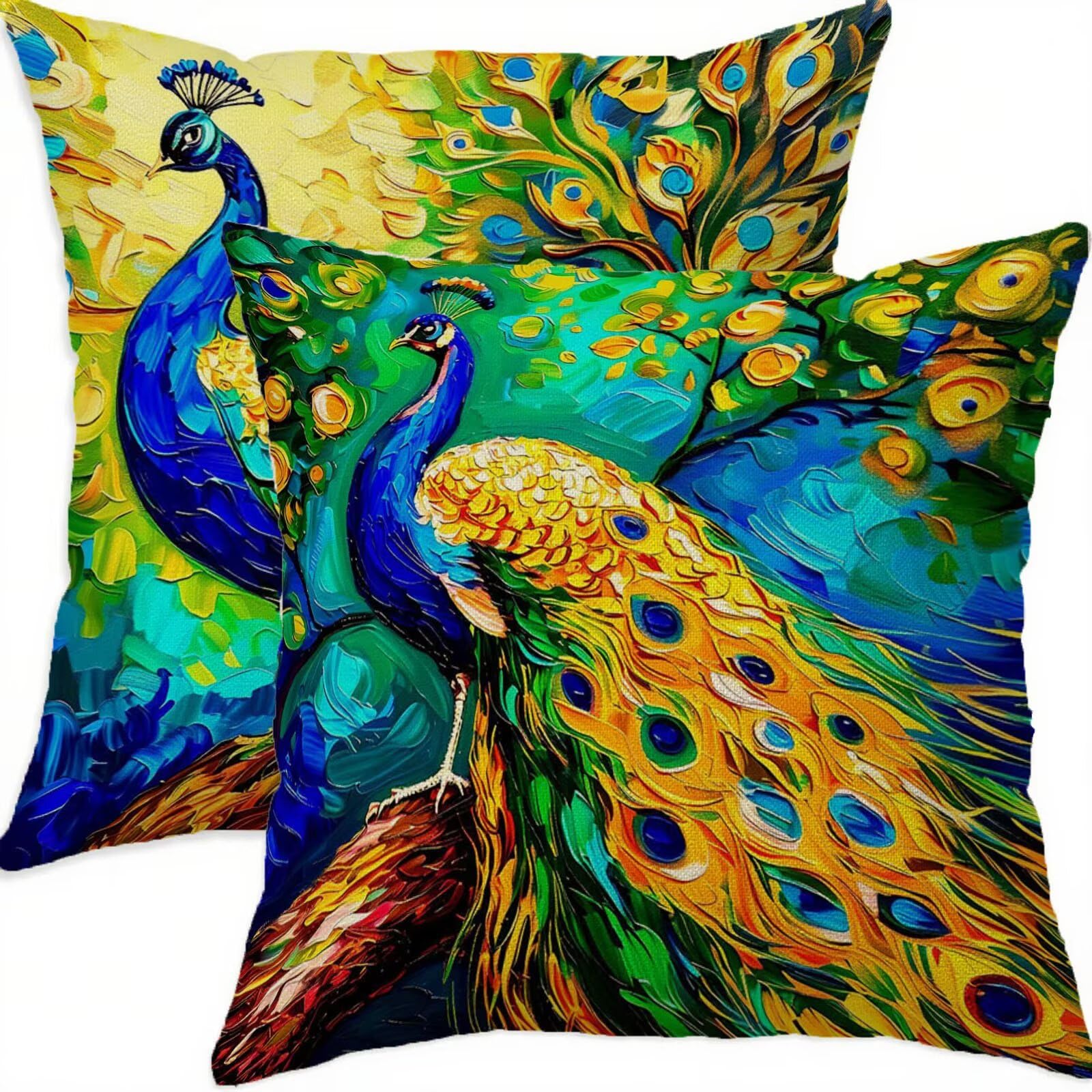 Housse de coussin 60x60cm jaune lin pour patio et canapé | Déco extérieure