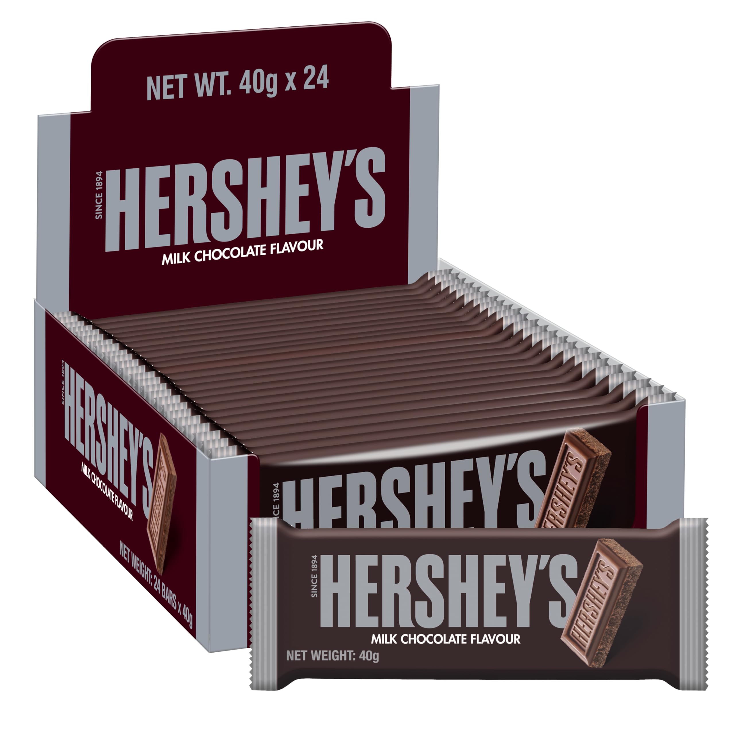 Hershey's Milk Chocolate Flavour Bar, pack of 24x40g