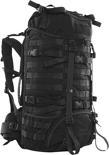 Wisport schwarzer Trekking Rucksack groß + inkl. E-Book | Backpack robust schwarz...