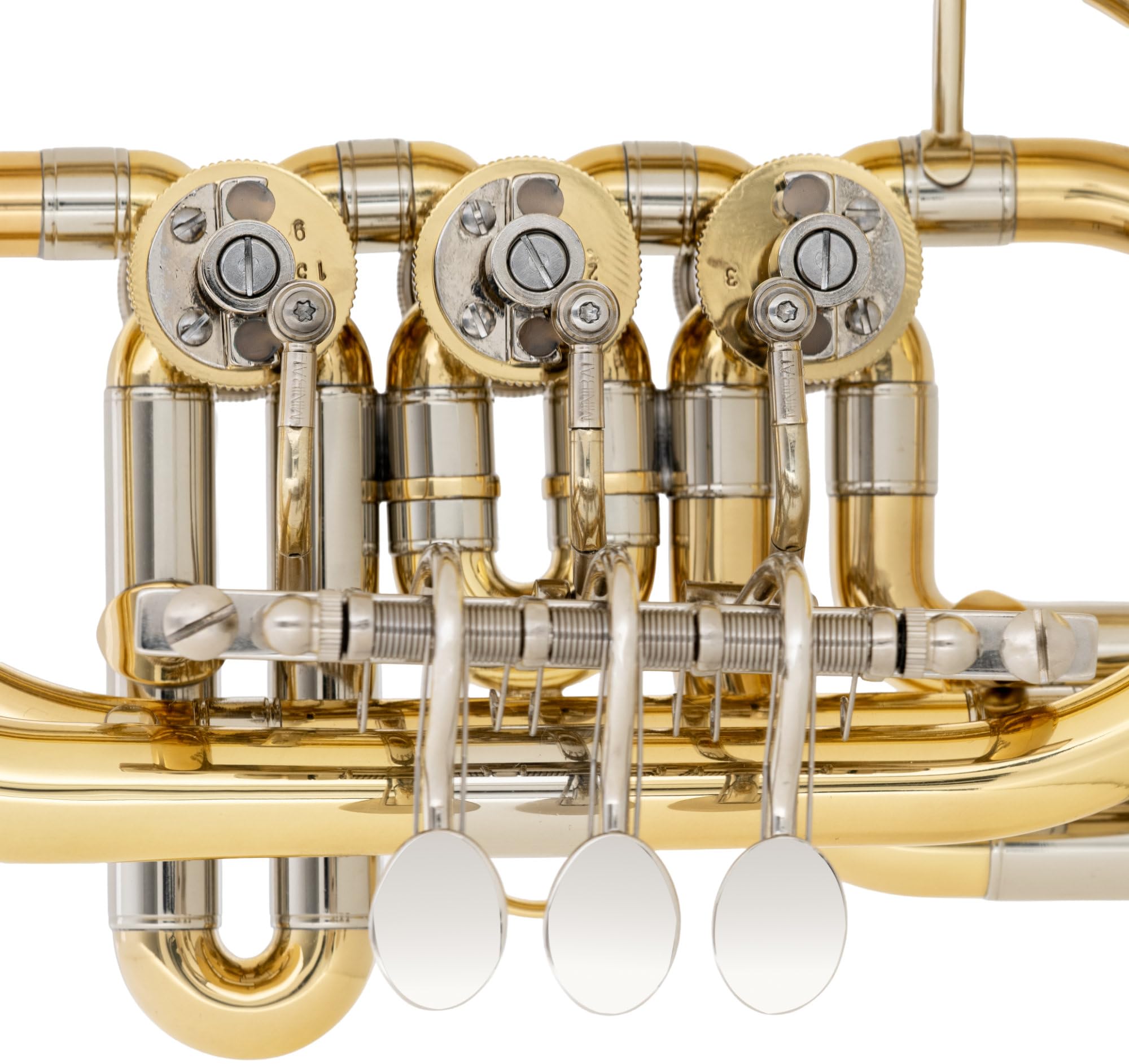 BCR-26L Drehventil Kornett - Ideales Schülerinstrument - Gewicht: 910g, Länge: 28cm - Korpus: Messing, Mundrohr: Goldmessing, Finish Klarlackiert - Inkl. Mundstück & Gigbag