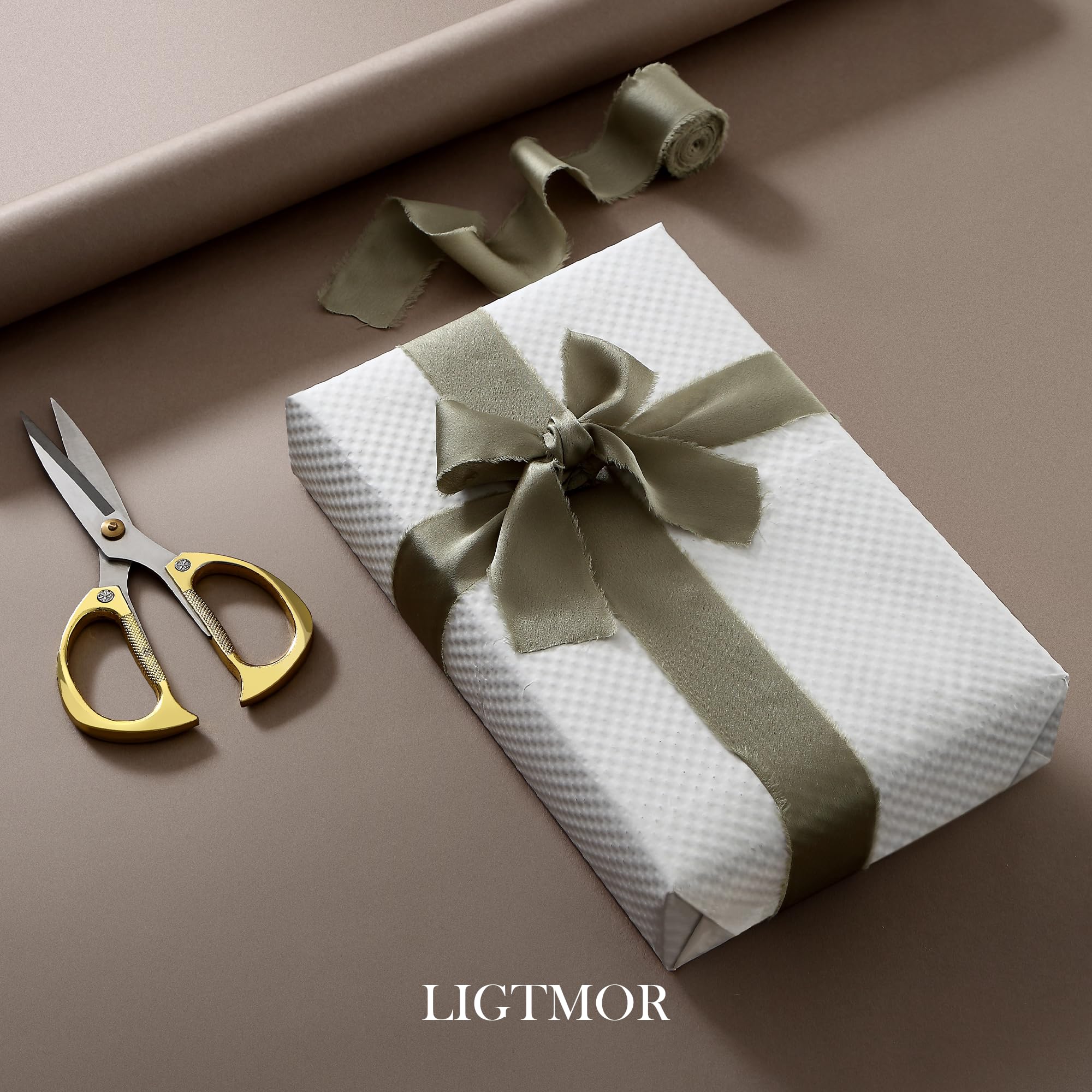 Ligtmor Silk Satin Ribbon 1-1/2 inch x 15 Yard (3.8cm x 13.5m) Handmade Frayed Ribbons for Gift Wrapping Crafts Wedding Flower Bouquet Holiday Décor - Image 4