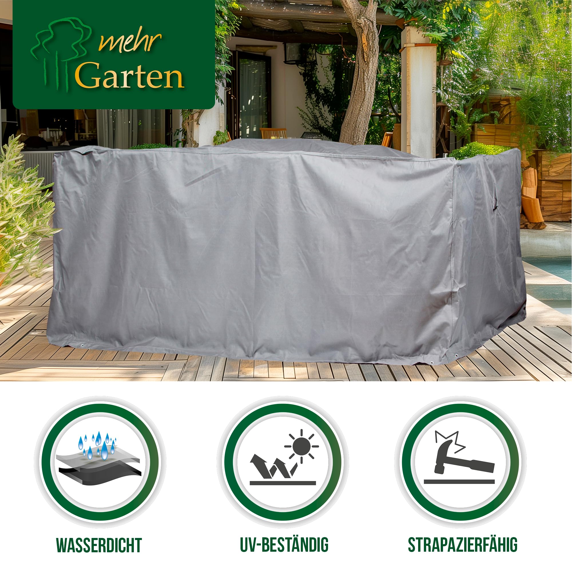 Mehr Garten Loungesofa Abdeckung 2-3 Sitzer, 200x90 Produktbild-Vorschau 6