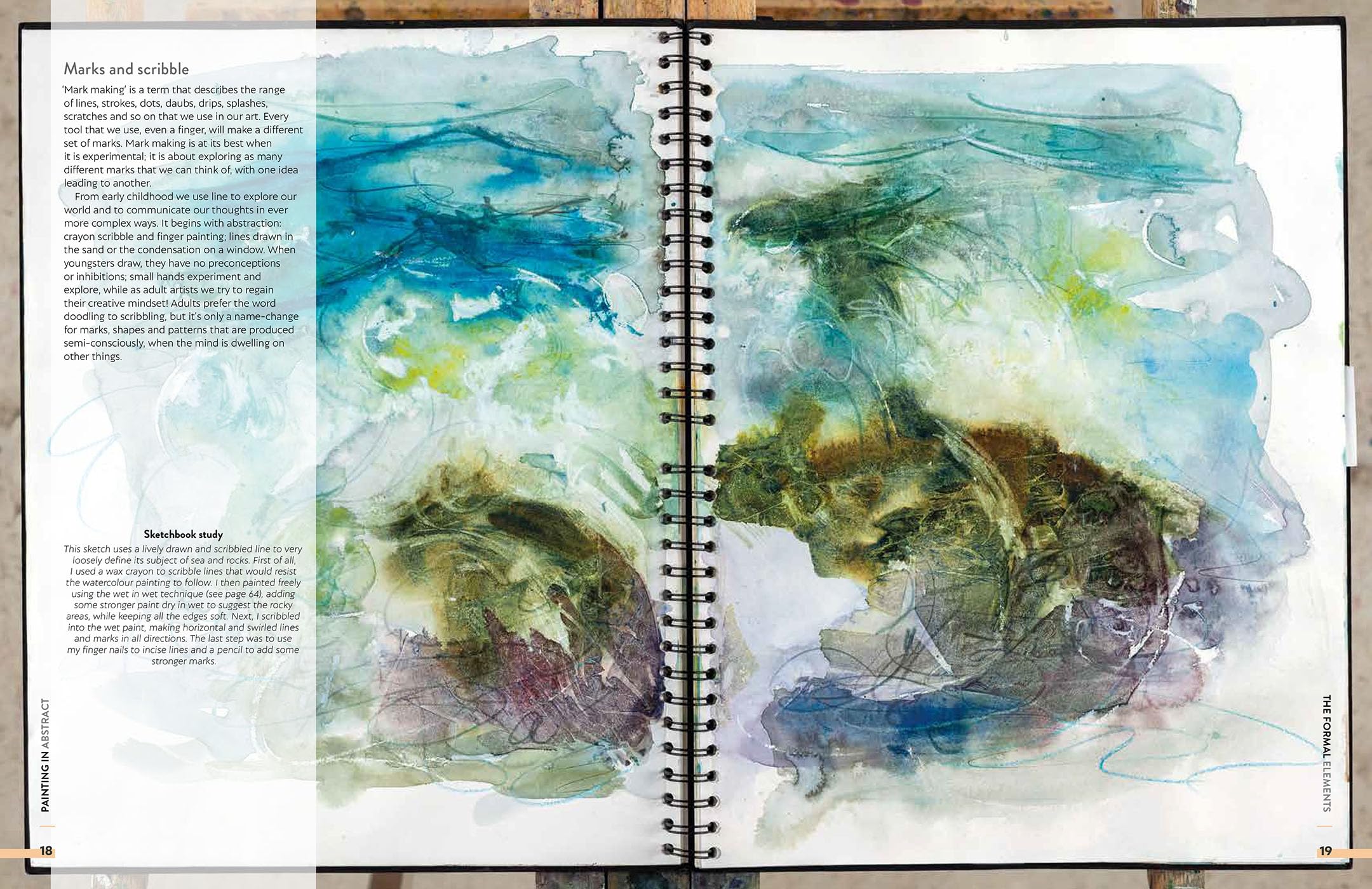 Painting in Abstract: Mixed Media Artwork Inspired by the Natural World