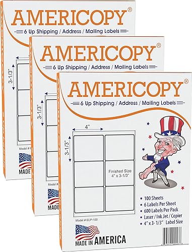 6 etiquetas superiores, etiquetas de cartón de Logística de Tienda, etiquetas autoadhesivas, etiquetas de dirección, impresoras láser y de inyección
