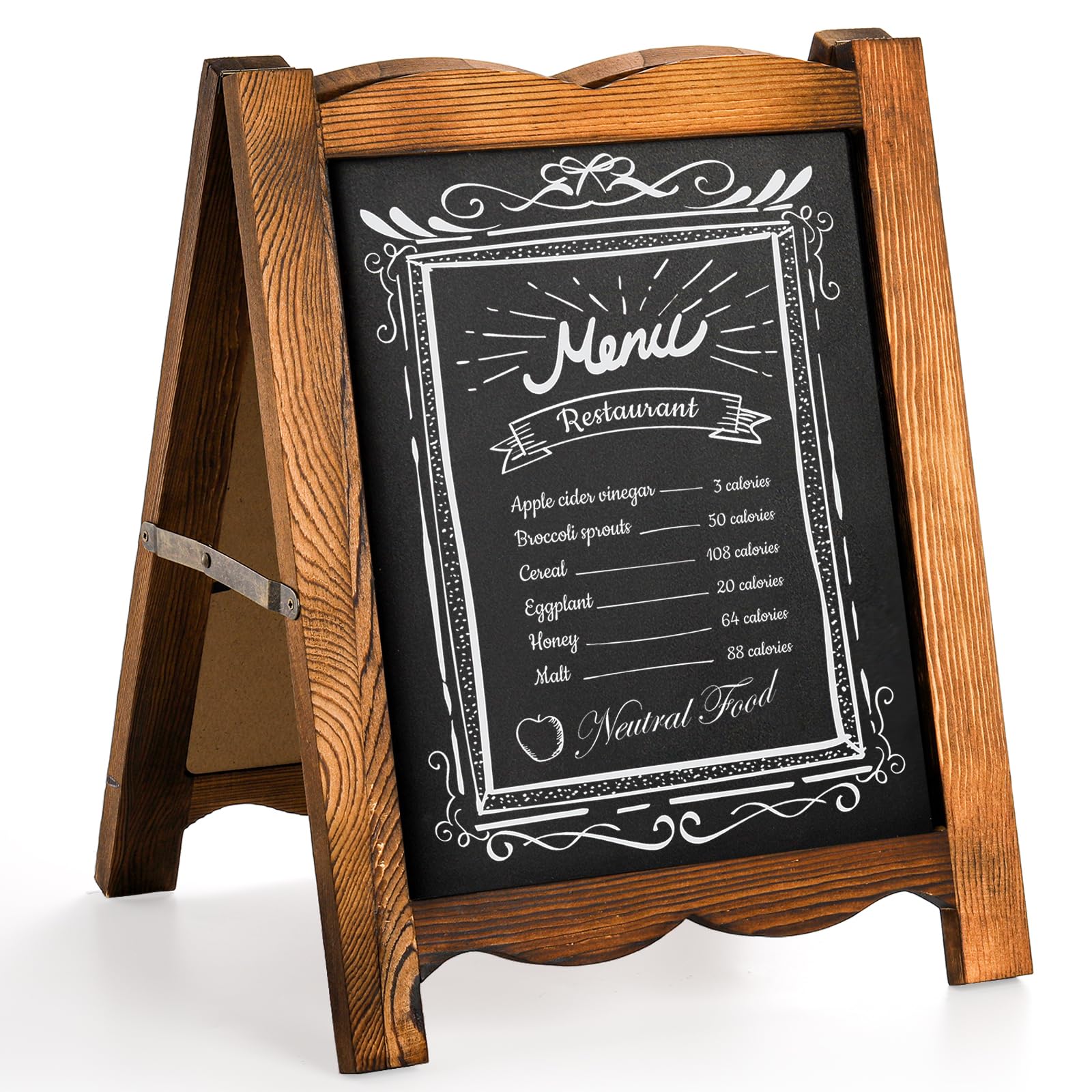 Tosnail 11" x 14" Framed Tabletop Chalkboard Signs, Double-Sided Chalk Board Magnet Board, Decorative Bulletin Boards, Rustic Wooden Blackboard, Small Menu Board for Home, Kitchen, Crafts, Party Decor
