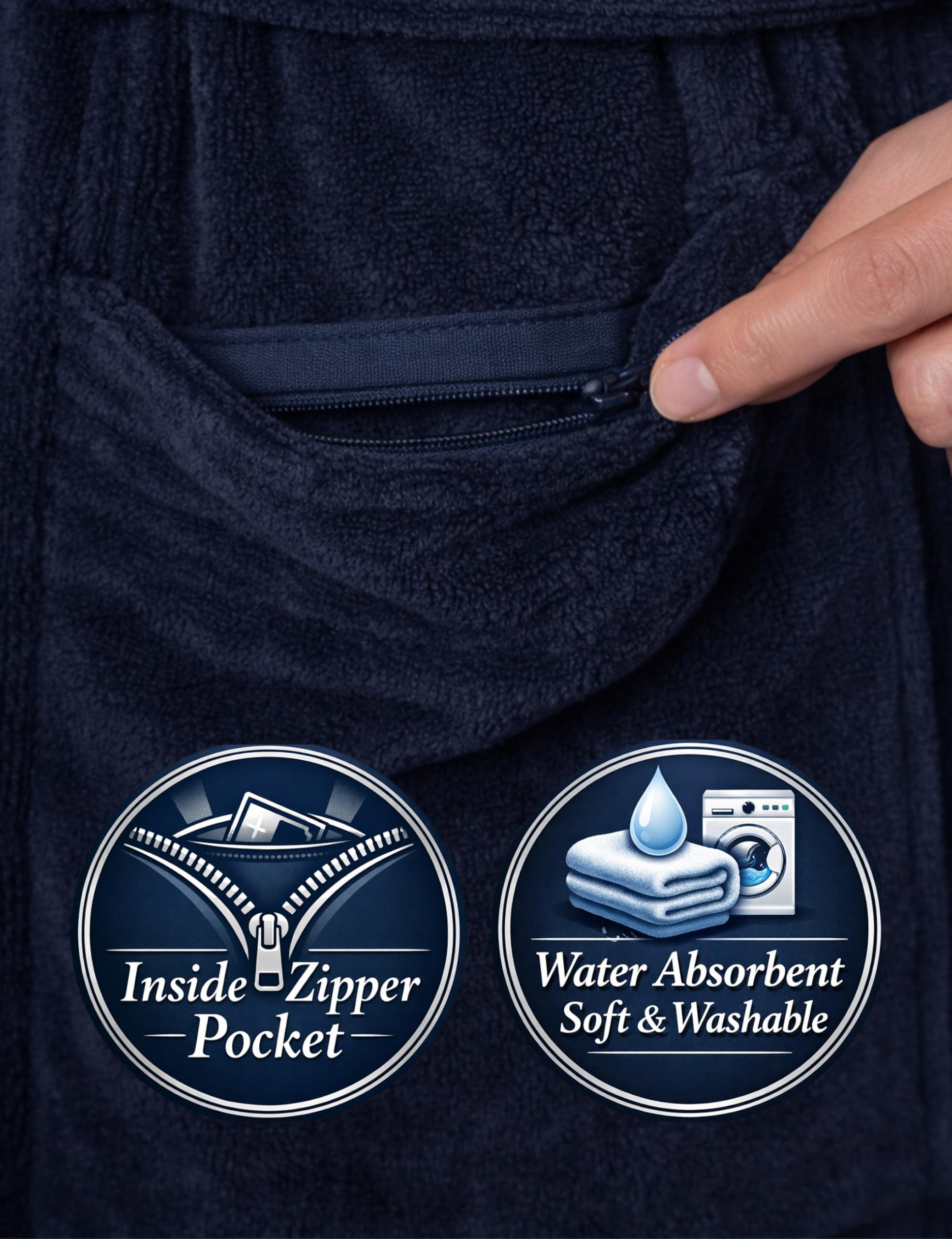 Morgenstern Accappatoio da uomo con cappuccio in spugna di velluto lungo Oeko-Tex Cappotto da sauna Marc