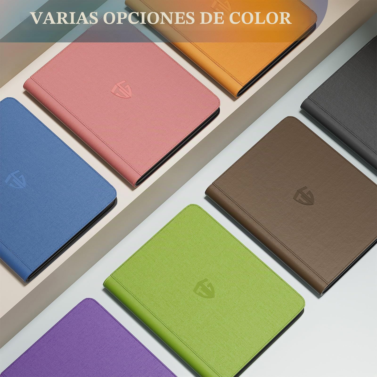 TCGUARD Toploader - Álbum de tarjetas coleccionables para 216 Top Loader 9 compartimentos con fundas para tarjetas Rigid Toploader de 7,6 x 10 cm para TCG, tarjetas MTG (negro)