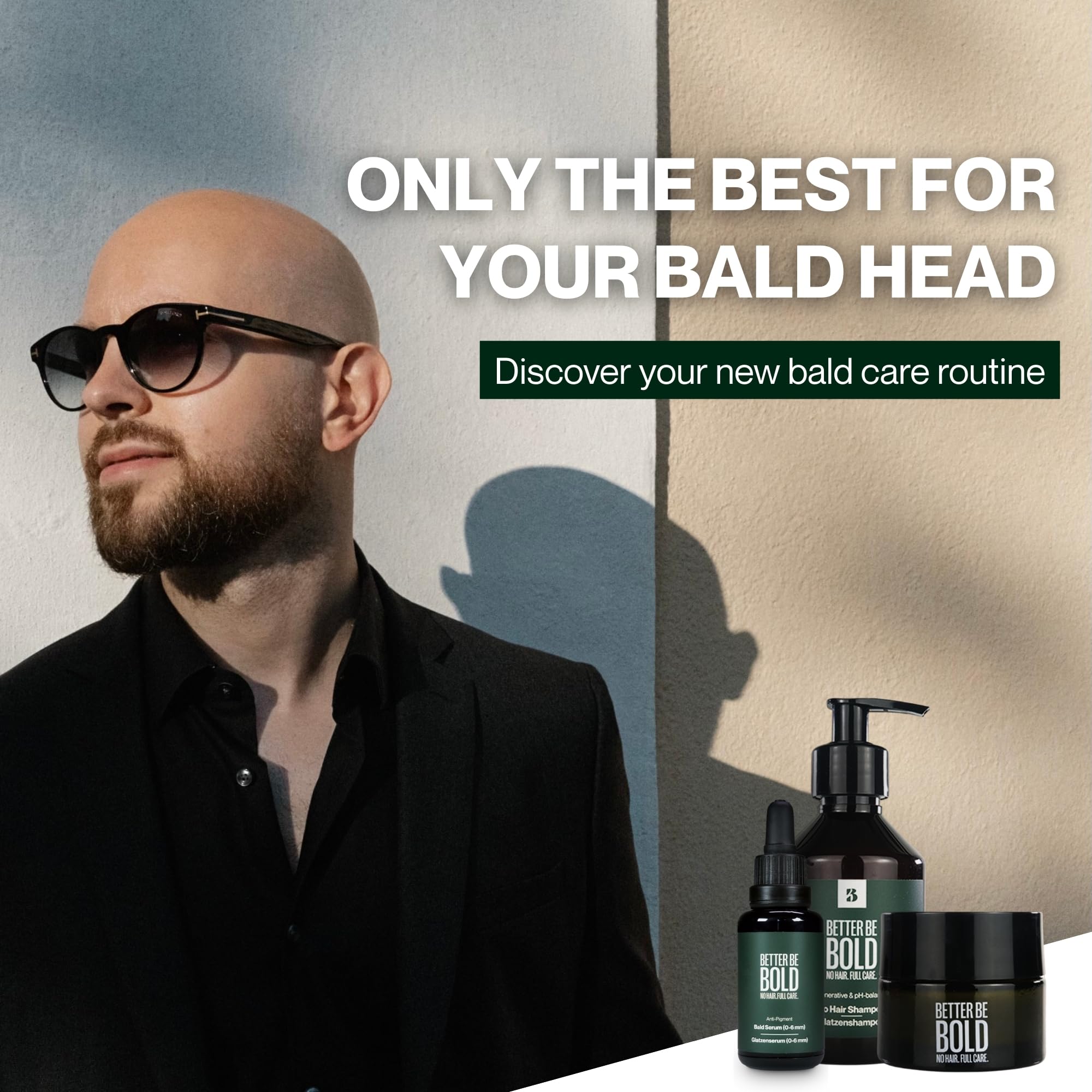BETTER BE BOLD Crema mate cuero cabelludo rapado 50 ml I Efecto mate natural I Hidratación ligera aloe vera I Reduce brillo I piel sensible I cuidado cabeza calva hombre vegano