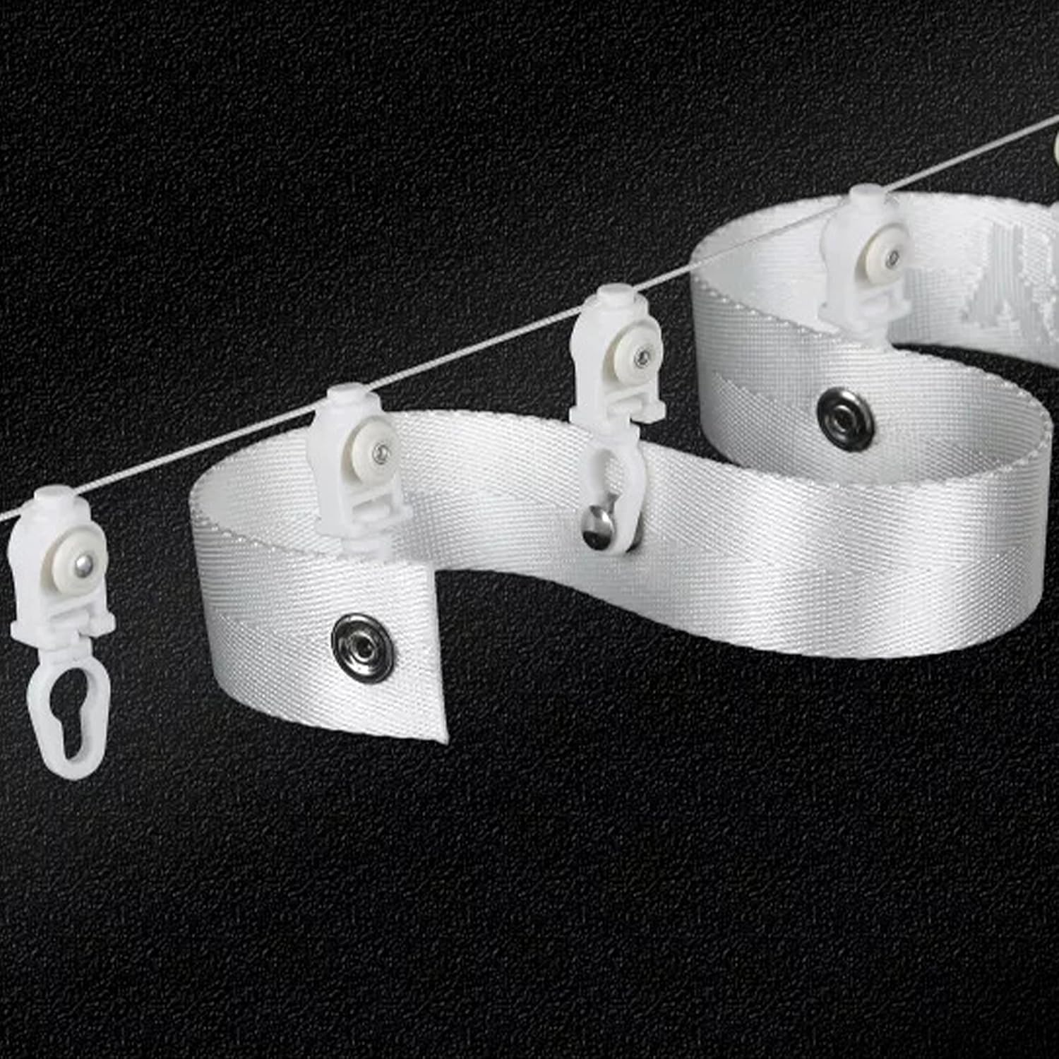 QUOYA Smart Electric Curtain Track S Wave Ripple Curtain Runners