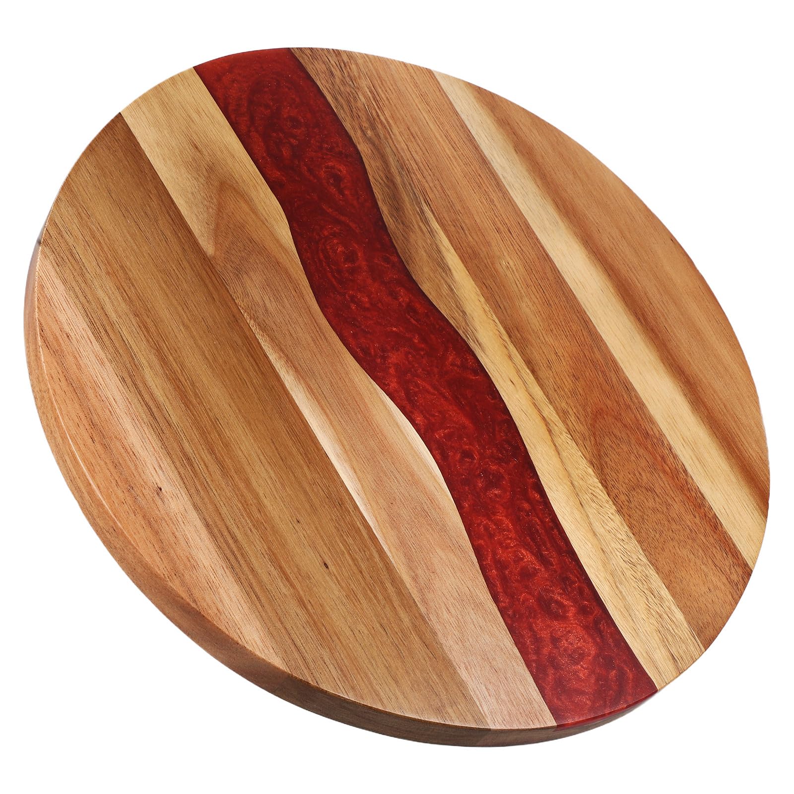 Tagliere Rotondo in Legno di Acacia Robusto Piccolo Tagliere Multifunzionale per Carne Salumi e Verdure da Portata per Pane Facile da Pulire e Resistente per Uso Domestico