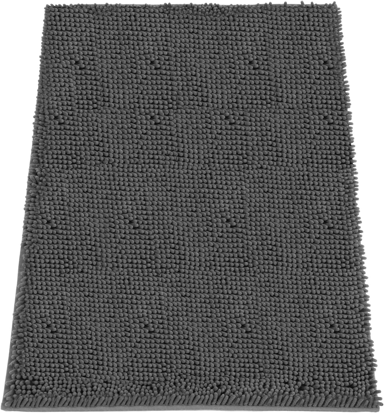 Absorbent Dog Door Mat for Muddy Paws, 72" x 48" Chenille Indoor Mats for Entryway, Trap Dirt Front Door Mat Indoor Entrance Washable Non Slip Soft 72"L x 48"W x 1" Th Dark Grey