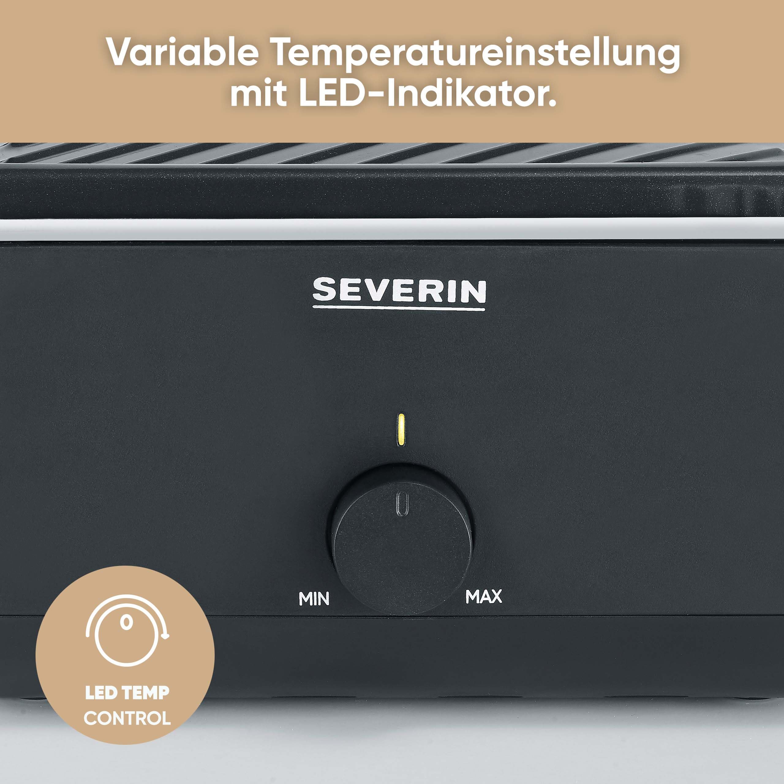 SEVERIN Mini Raclette-Grill 4 Personen 600W Black Line RG 2360