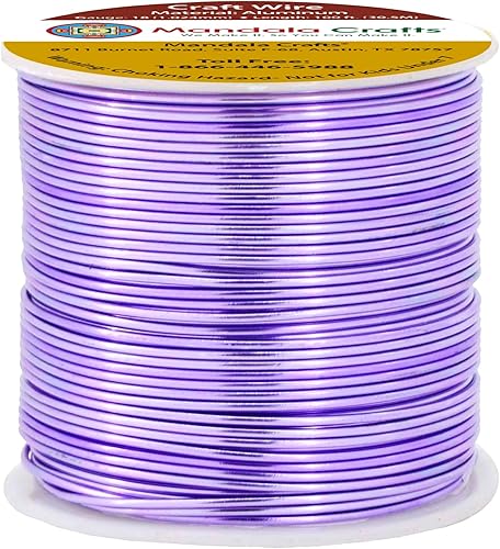 Vista 321 de Mandala Crafts Alambre de aluminio anodizado de calibre 8 para hacer joyas, alambre neutro flexible de color de 128 pies, flexible y flexible