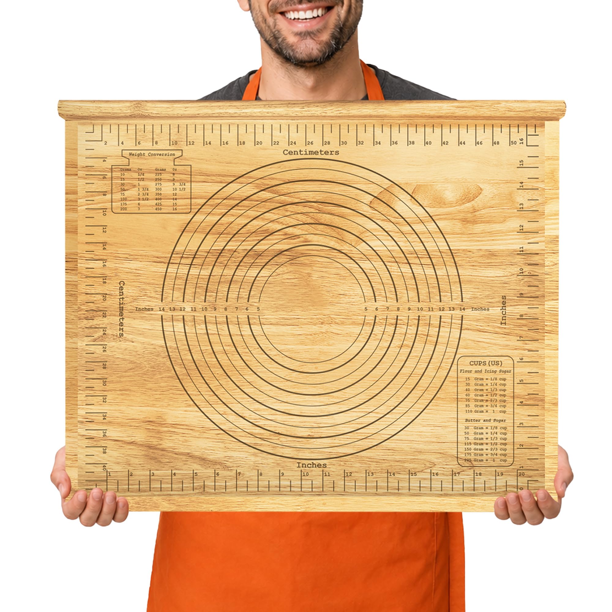 Montex Wooden Pastry Board with Measurement