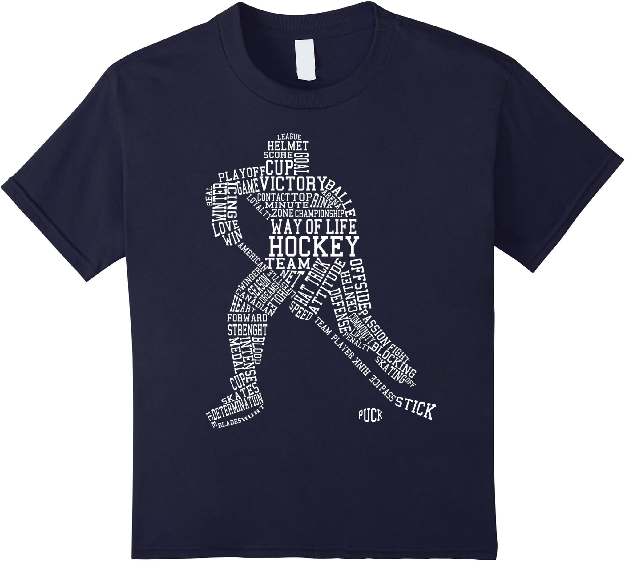 Ice Hockey Shirt: Words Terms Vocabulary Player Gift T-Shirt