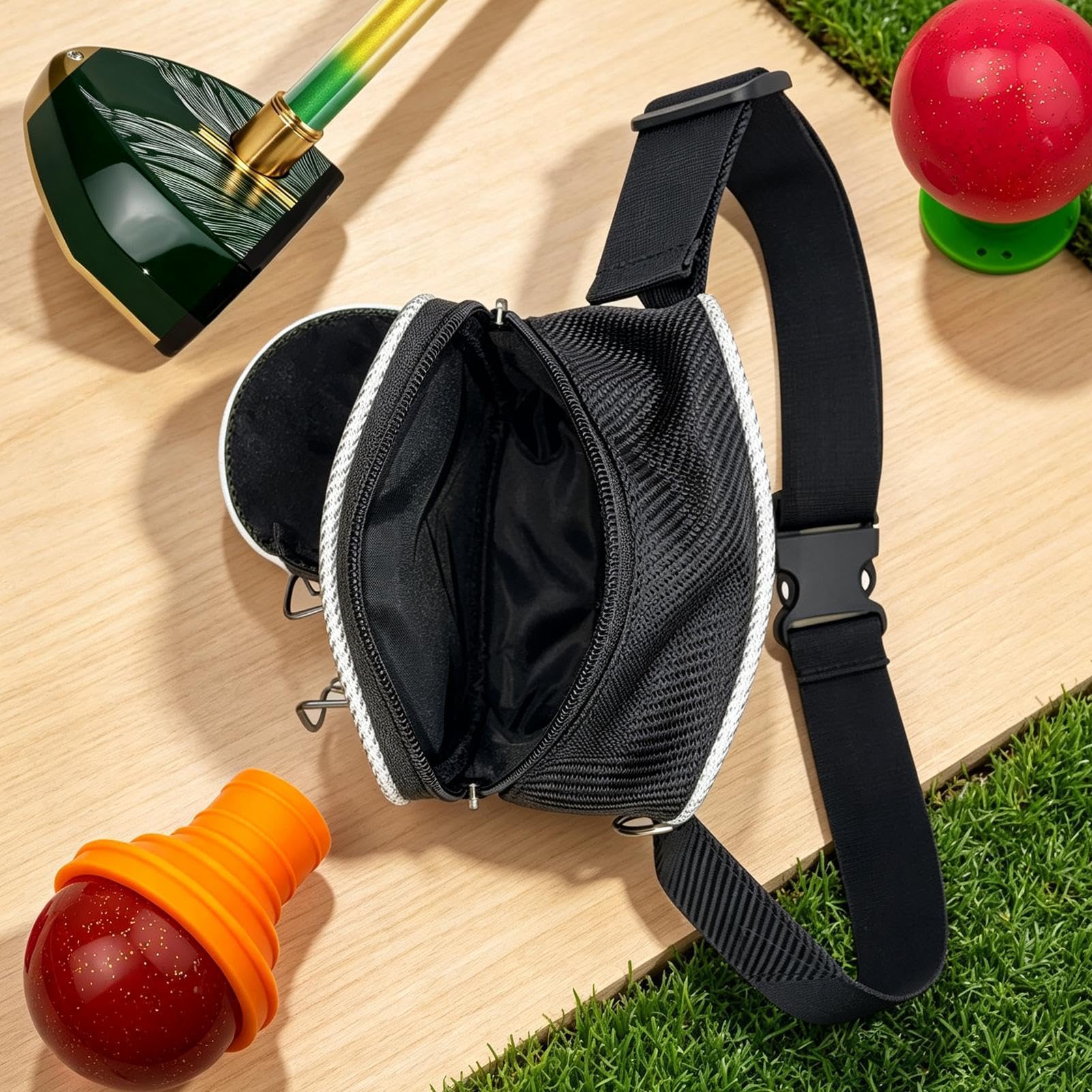 Pochette de taille de golf, sac de rangement portable pour balles de golf