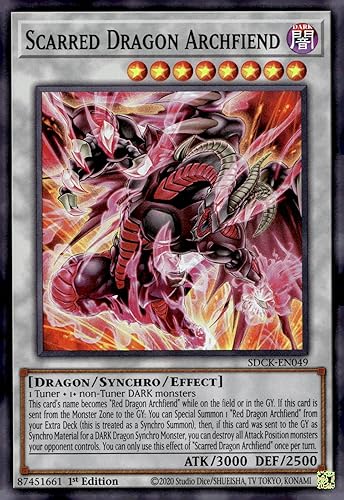 Archfiend Dragón Cicatrizado - SDCK-EN049 - Super Rare - 1ª Edición