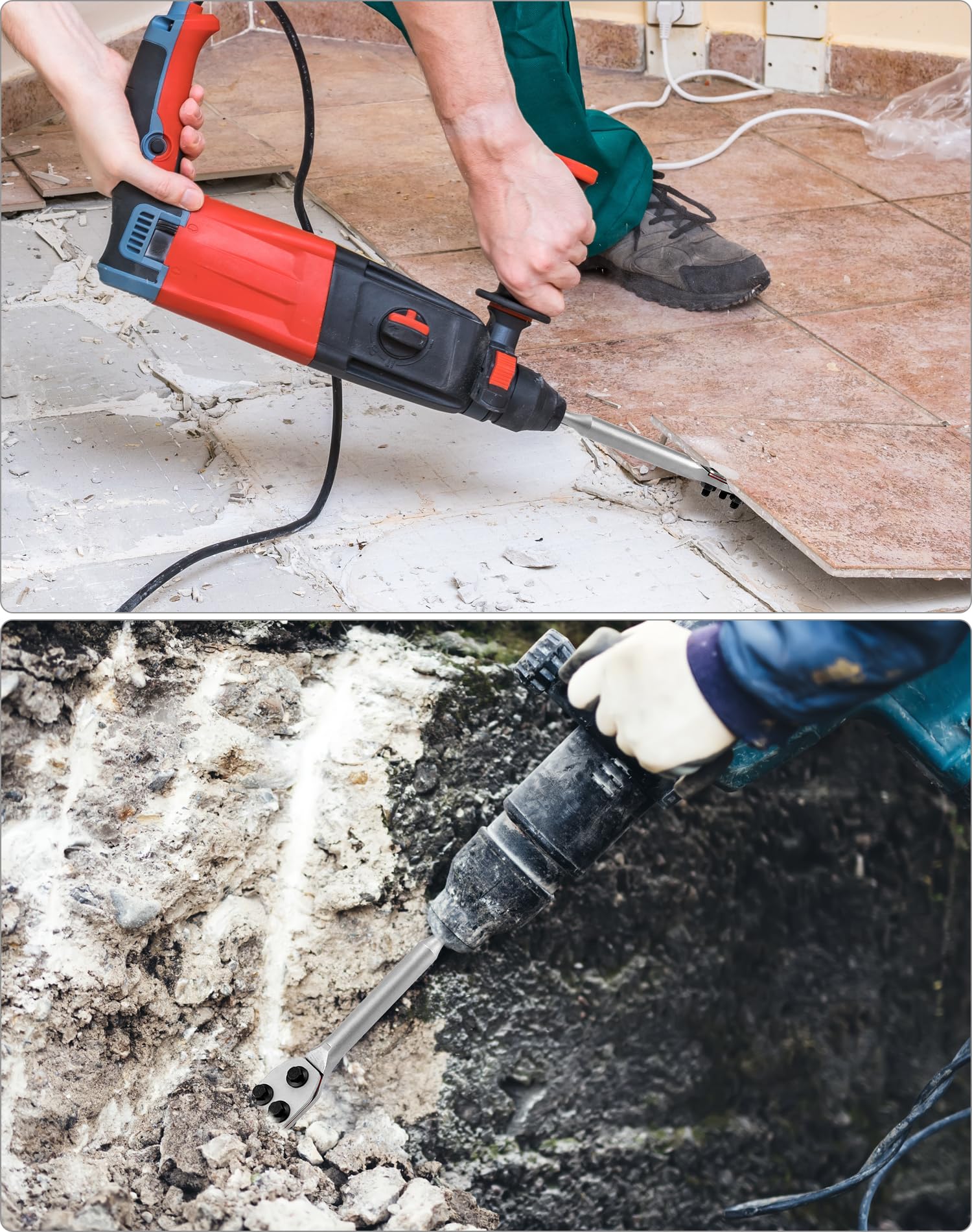 Rimozione Piastrelle Scalpello Per Piastrelle SDS 300x100mm - Raschietto Professionale Per Rimozione Pavimenti E Pareti Sds Plus