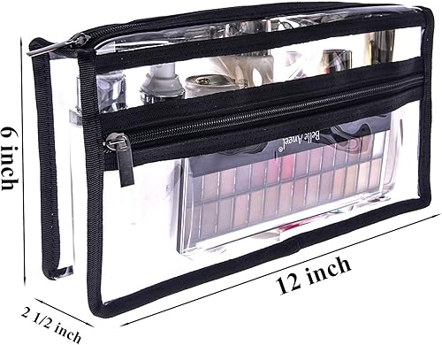 Miniatura 5 de Bolsa de maquillaje de PVC transparente Bolsa de actor transparente Bolsa organizadora de cosméticos grande Bolsa de kits de maquillaje Bolsa de