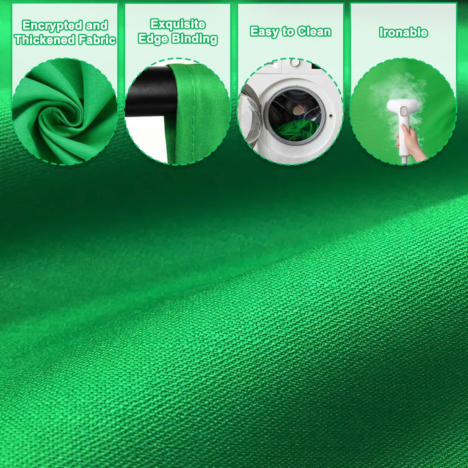 1,5x2m Kit Fond Vert avec Support, 5 Pinces et 1 Sac Rangement, Backdrop Photo Pliable Portable pour Studios Photographie/Vidéo, Streaming Direct, Youtube/TikTok, Jeux Vidéo et Réunions Zoom