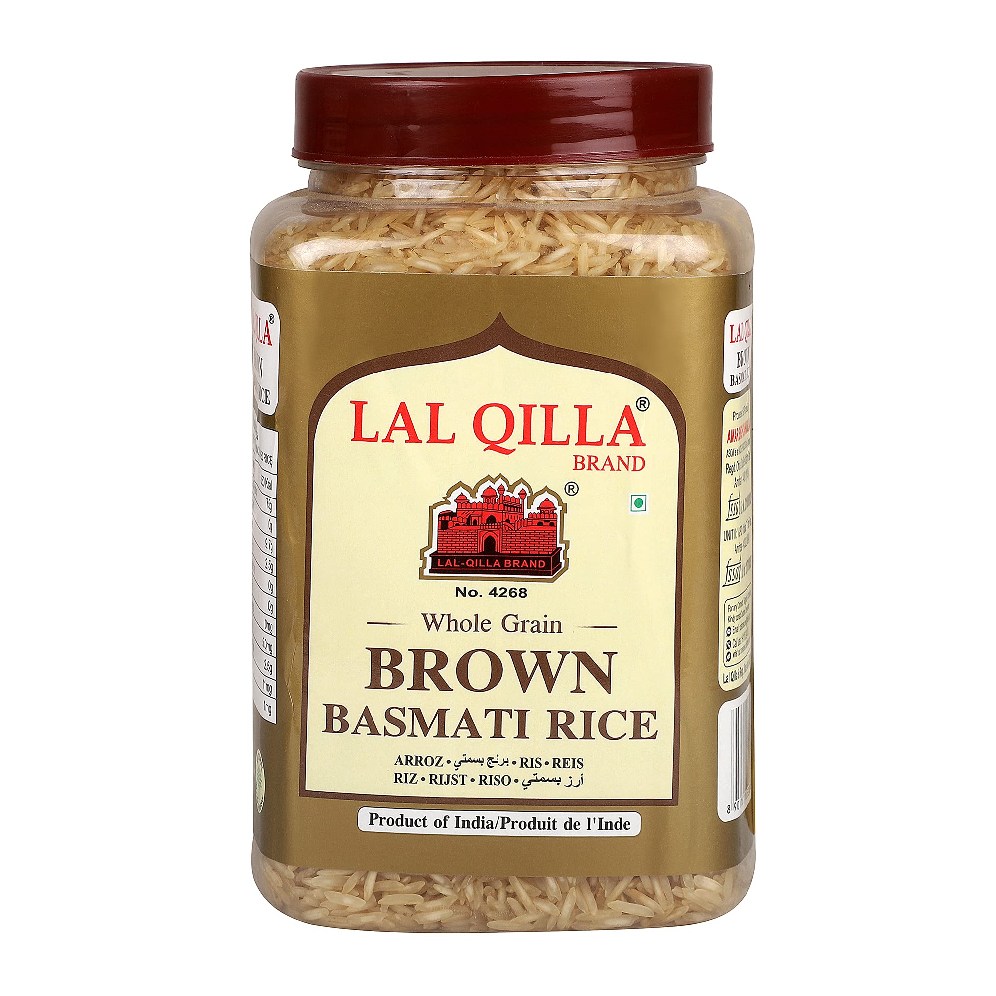 Lal Qilla Brown, Naturally Aged, Rich Aroma, Perfect Fit for Everyday Consumption, Long Grain Chawal, Gluten Free, Basmati Rice 1Kg